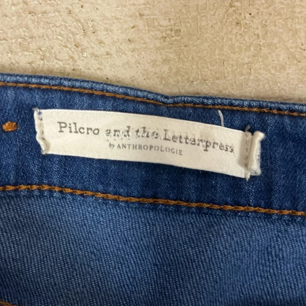 Pilcro Anthropologie Women's High Rise Cropped Wide Leg‎ Jeans- Size 28